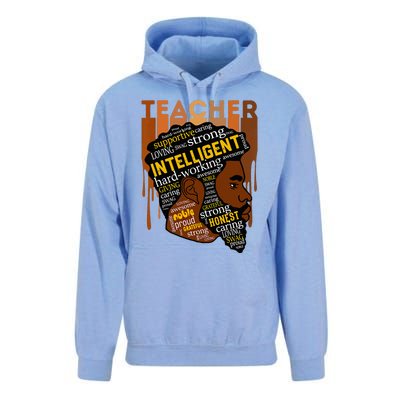 Black Teacher Afro With Beards Love Melanin Unisex Surf Hoodie