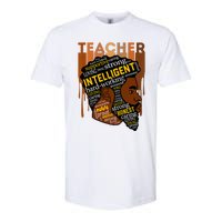 Black Teacher Afro With Beards Love Melanin Softstyle CVC T-Shirt