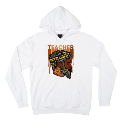 Black Teacher Afro With Beards Love Melanin Hoodie