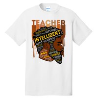 Black Teacher Afro With Beards Love Melanin Tall T-Shirt