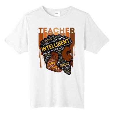 Black Teacher Afro With Beards Love Melanin Tall Fusion ChromaSoft Performance T-Shirt