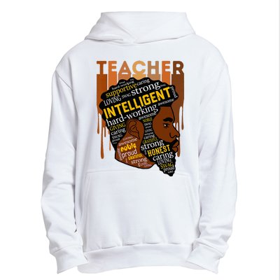 Black Teacher Afro With Beards Love Melanin Urban Pullover Hoodie