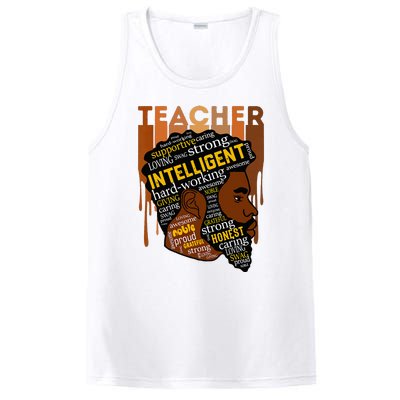 Black Teacher Afro With Beards Love Melanin PosiCharge Competitor Tank