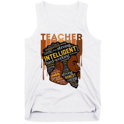 Black Teacher Afro With Beards Love Melanin Tank Top