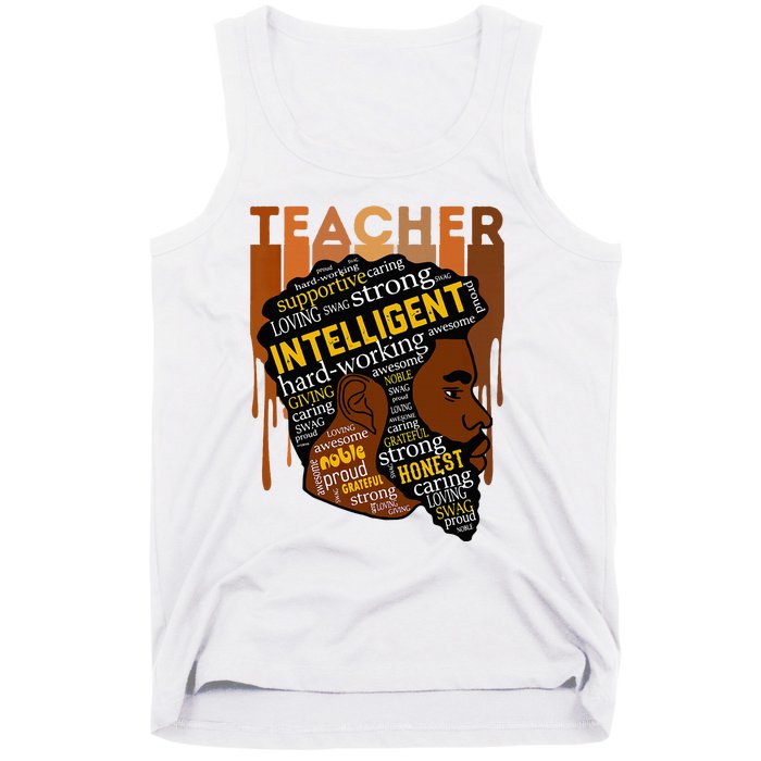 Black Teacher Afro With Beards Love Melanin Tank Top