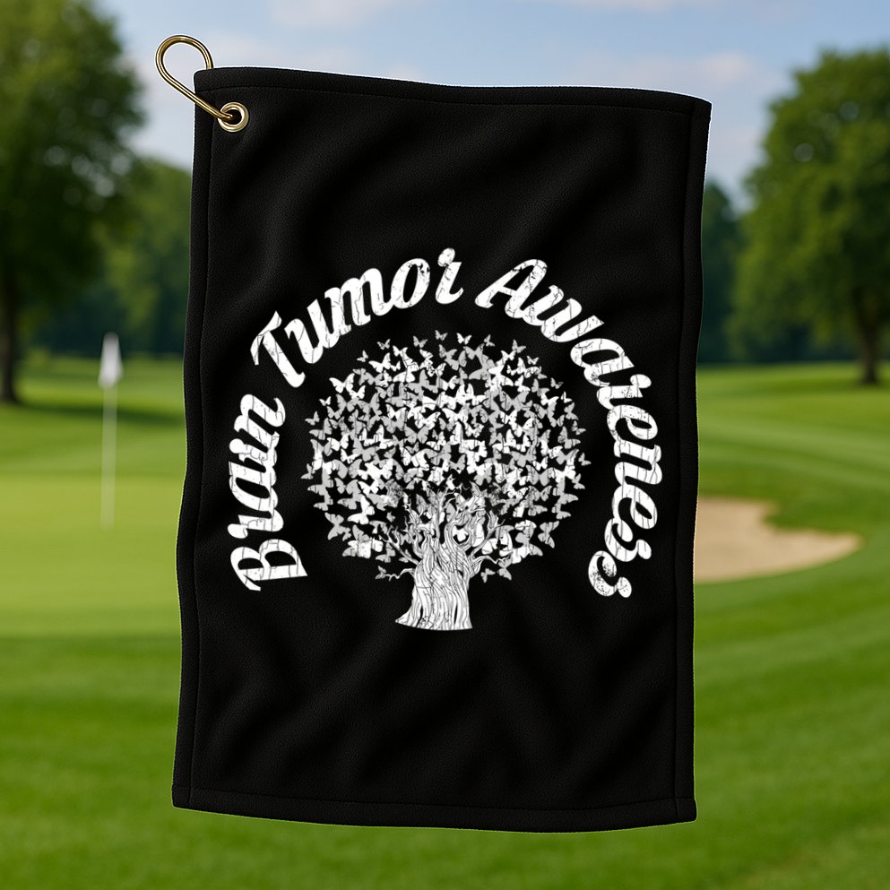 Brain Tumor Awareness Gift Happy Cancer Apparel Great Gift Golf Towel