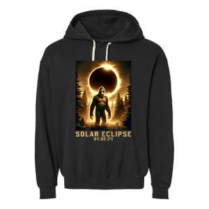 Bigfoot Totality April 8 2024 Total Solar Eclipse Garment-Dyed Fleece Hoodie