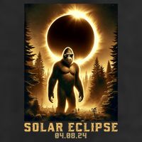Bigfoot Totality April 8 2024 Total Solar Eclipse Garment-Dyed Fleece Hoodie