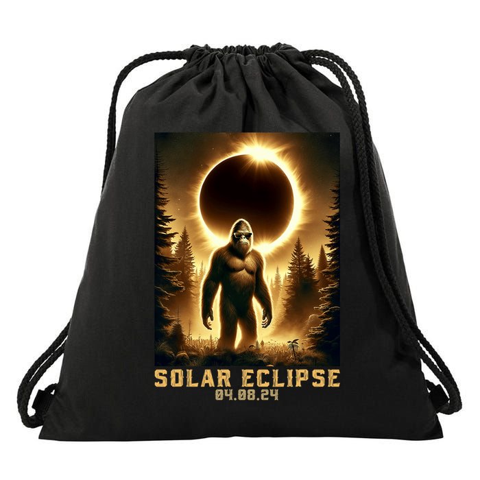 Bigfoot Totality April 8 2024 Total Solar Eclipse Drawstring Bag
