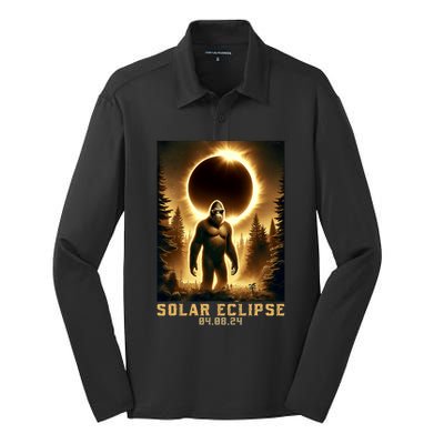 Bigfoot Totality April 8 2024 Total Solar Eclipse Silk Touch Performance Long Sleeve Polo