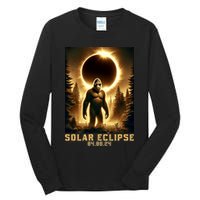 Bigfoot Totality April 8 2024 Total Solar Eclipse Tall Long Sleeve T-Shirt