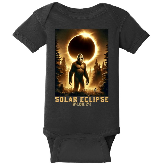 Bigfoot Totality April 8 2024 Total Solar Eclipse Baby Bodysuit