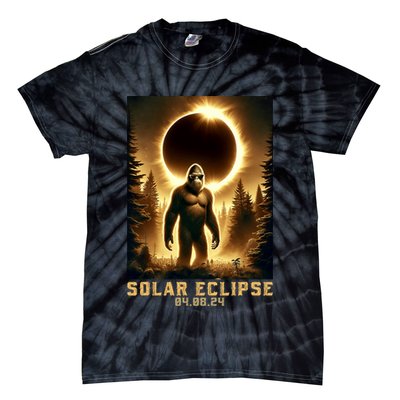 Bigfoot Totality April 8 2024 Total Solar Eclipse Tie-Dye T-Shirt
