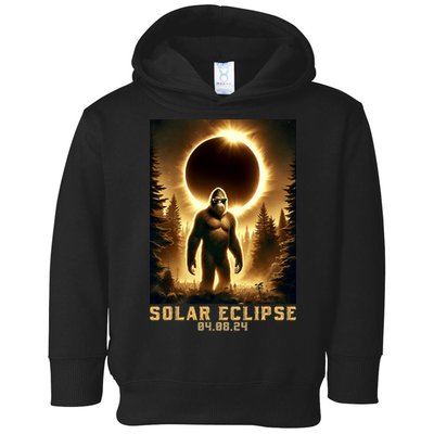 Bigfoot Totality April 8 2024 Total Solar Eclipse Toddler Hoodie