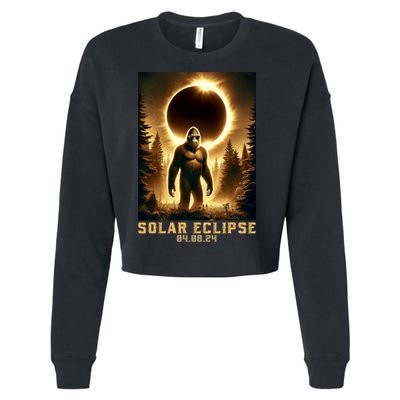 Bigfoot Totality April 8 2024 Total Solar Eclipse Cropped Pullover Crew