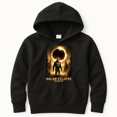 Bigfoot Totality April 8 2024 Total Solar Eclipse Kids Hoodie