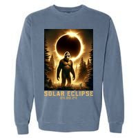 Bigfoot Totality April 8 2024 Total Solar Eclipse Garment-Dyed Sweatshirt