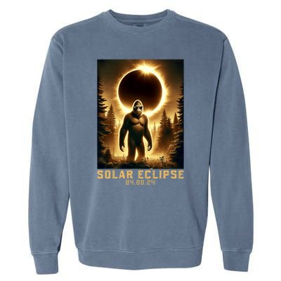 Bigfoot Totality April 8 2024 Total Solar Eclipse Garment-Dyed Sweatshirt