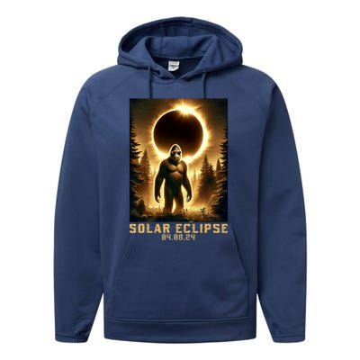 Bigfoot Totality April 8 2024 Total Solar Eclipse Performance Fleece Hoodie