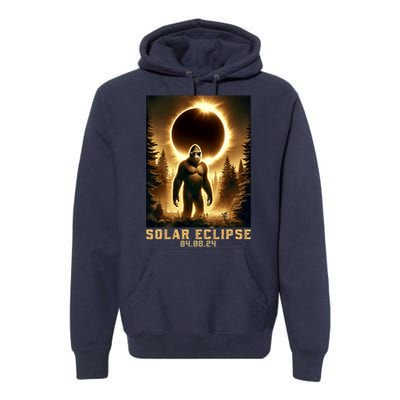 Bigfoot Totality April 8 2024 Total Solar Eclipse Premium Hoodie