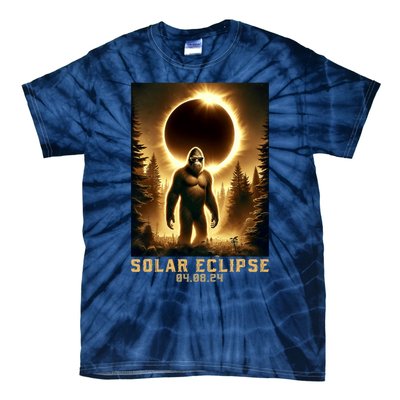 Bigfoot Totality April 8 2024 Total Solar Eclipse Tie-Dye T-Shirt