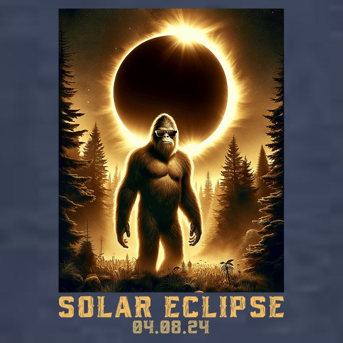 Bigfoot Totality April 8 2024 Total Solar Eclipse Vector Backpack