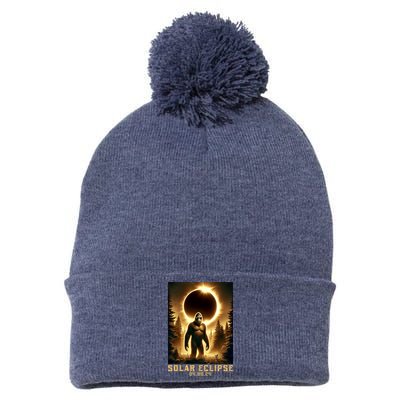 Bigfoot Totality April 8 2024 Total Solar Eclipse Pom Pom 12in Knit Beanie