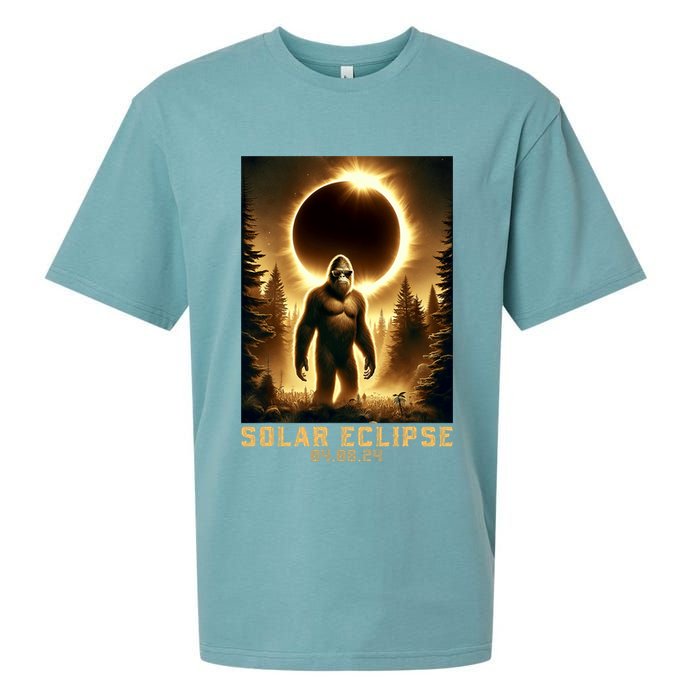 Bigfoot Totality April 8 2024 Total Solar Eclipse Sueded Cloud Jersey T-Shirt