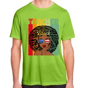 Black Teacher Afro Juneteenth Black History Month Funny Gift Adult ChromaSoft Performance T-Shirt