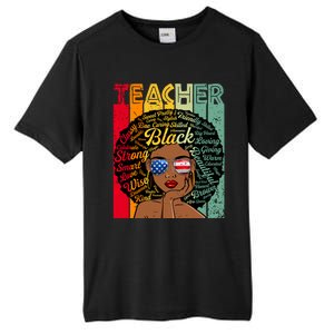 Black Teacher Afro Juneteenth Black History Month Funny Gift Tall Fusion ChromaSoft Performance T-Shirt