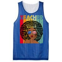 Black Teacher Afro Juneteenth Black History Month Funny Gift Mesh Reversible Basketball Jersey Tank