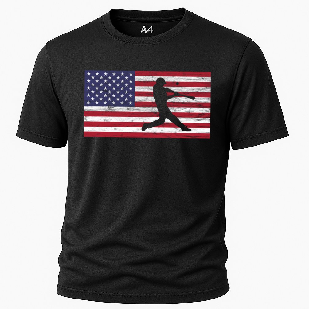 Baseball Team American Flag Usa Gift Cooling Performance Crew T-Shirt