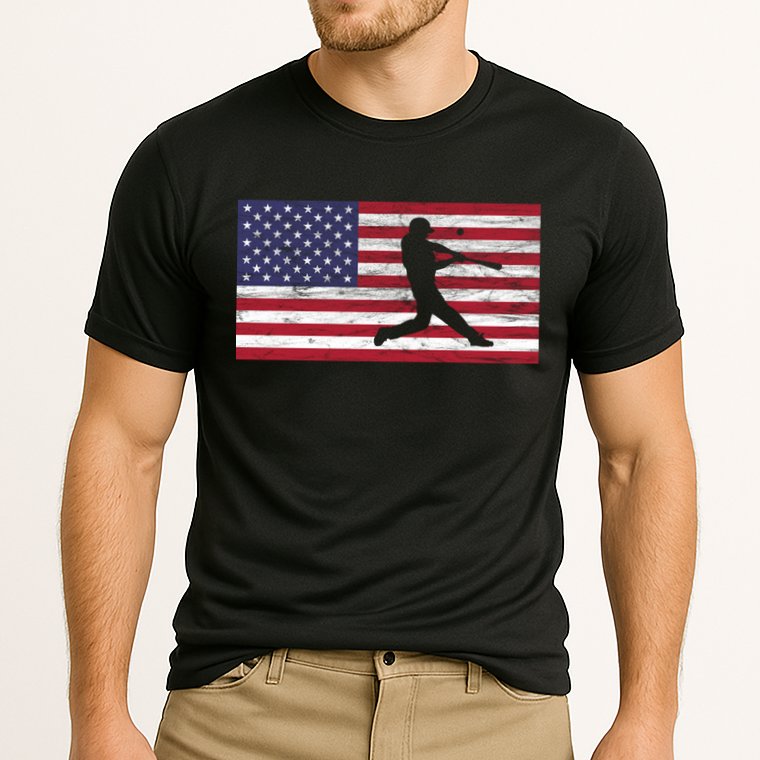 Baseball Team American Flag Usa Gift Cooling Performance Crew T-Shirt