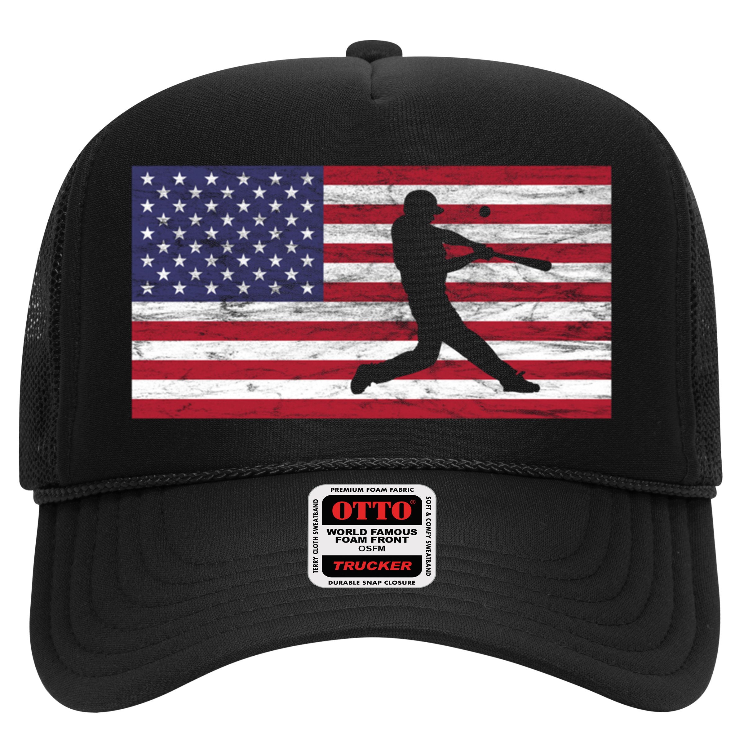 Baseball Team American Flag Usa Gift Hat