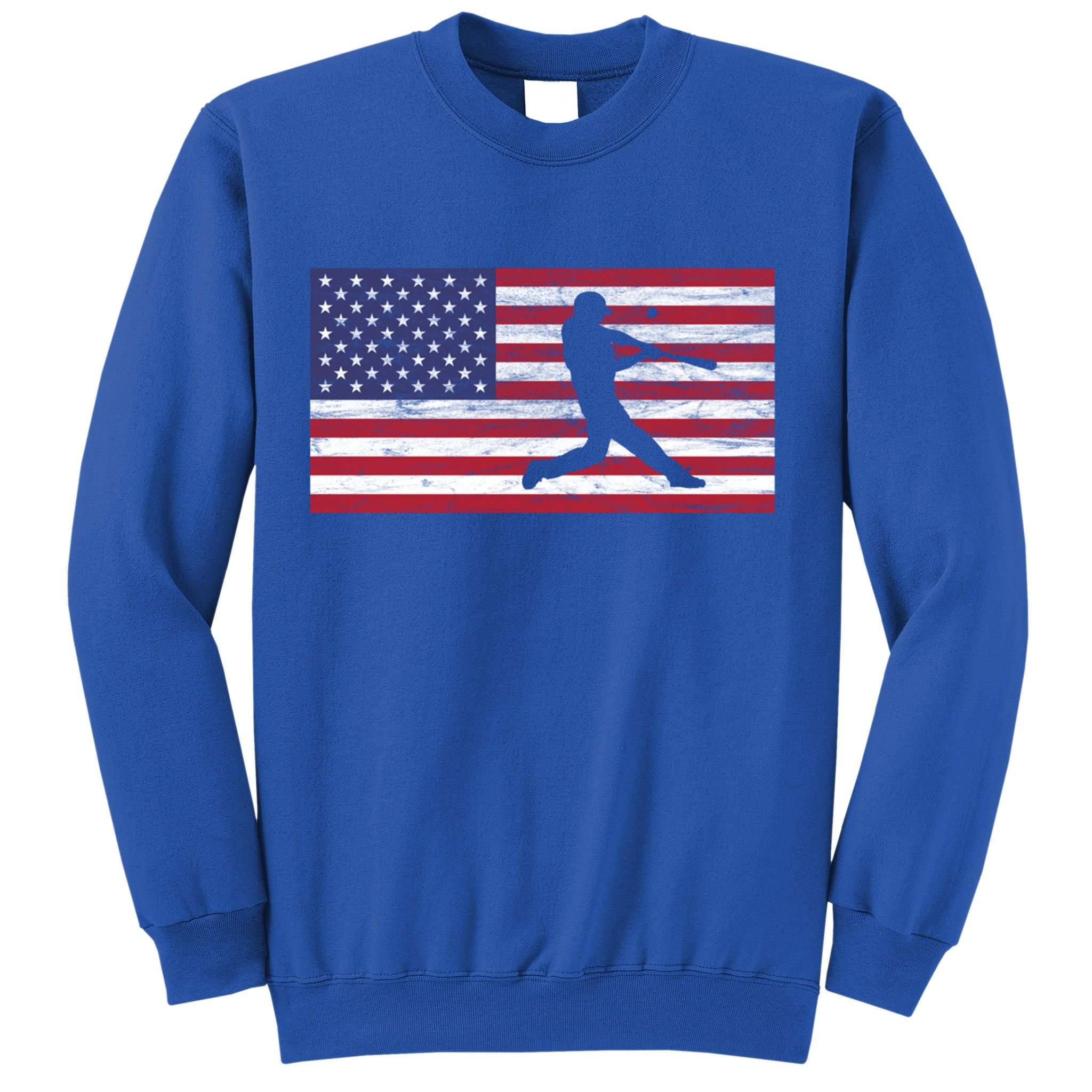 Baseball Team American Flag Usa Gift Sweatshirt