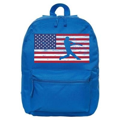 Baseball Team American Flag Usa Gift 16 in Basic Backpack