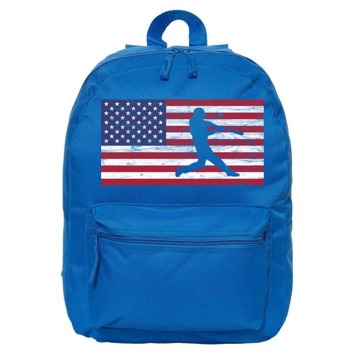 Baseball Team American Flag Usa Gift 16 in Basic Backpack
