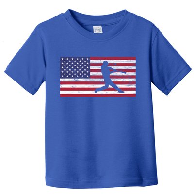 Baseball Team American Flag Usa Gift Toddler T-Shirt
