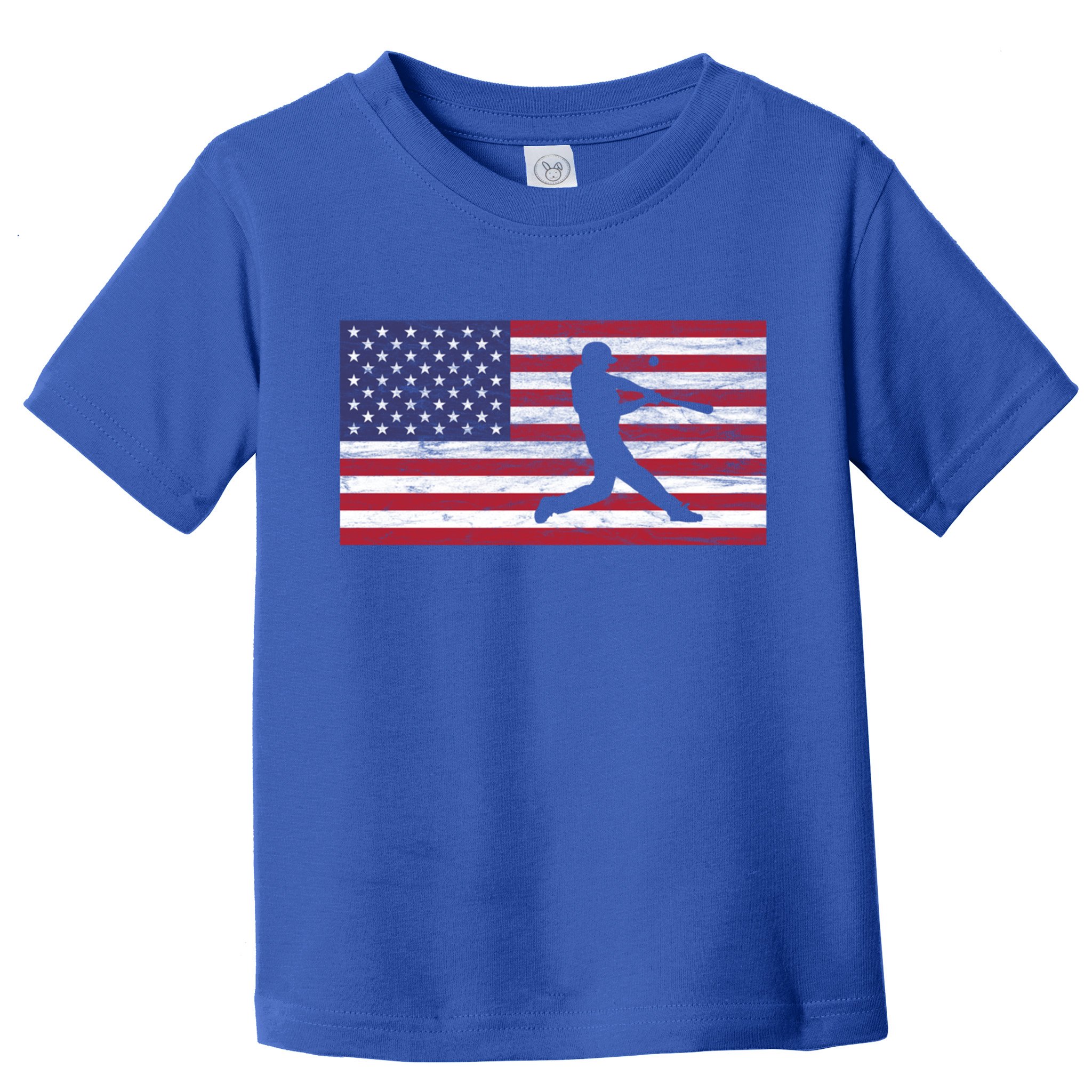 Baseball Team American Flag Usa Gift Toddler T-Shirt