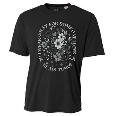 Brain Tumor Awareness Wildflower I Wear Gray For Brain Tumor Cooling Performance Crew T-Shirt