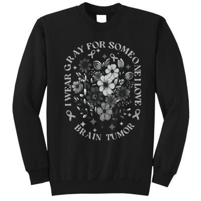 Brain Tumor Awareness Wildflower I Wear Gray For Brain Tumor Sweatshirt