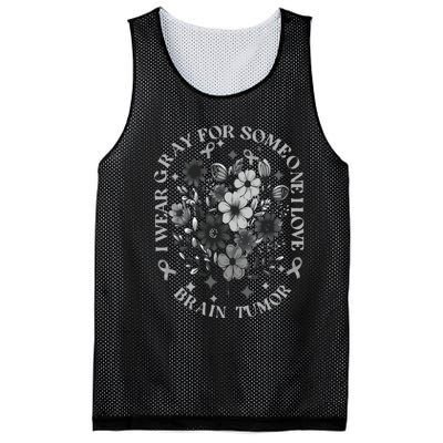 Brain Tumor Awareness Wildflower I Wear Gray For Brain Tumor Mesh Reversible Basketball Jersey Tank