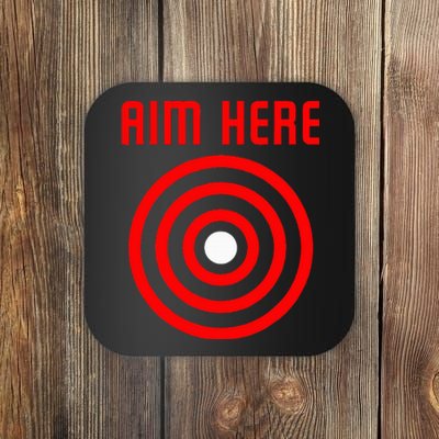 Bullseye Target Aim Here Coaster