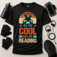 Bookaholic Teachers All The Cool Are Reading Books Read Meaningful Gift Cooling Performance Crew T-Shirt