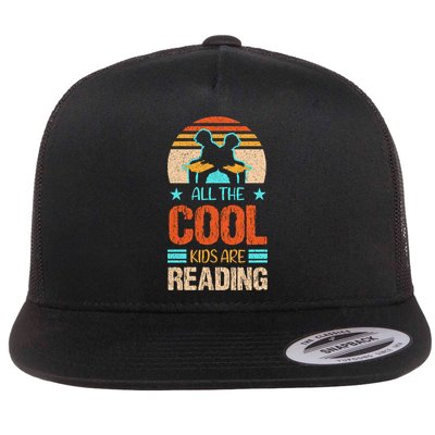 Bookaholic Teachers All The Cool Are Reading Books Read Meaningful Gift Flatbill Hat