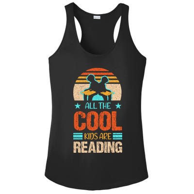 Bookaholic Teachers All The Cool Are Reading Books Read Meaningful Gift Ladies PosiCharge Competitor Racerback Tank