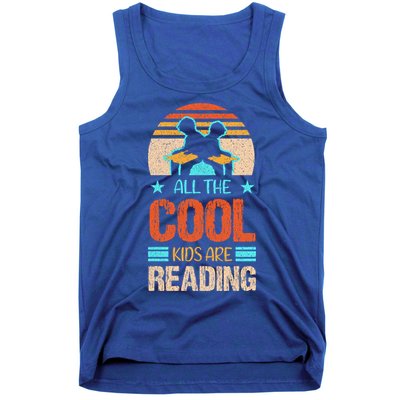 Bookaholic Teachers All The Cool Are Reading Books Read Meaningful Gift Tank Top