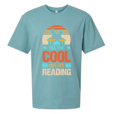 Bookaholic Teachers All The Cool Are Reading Books Read Meaningful Gift Sueded Cloud Jersey T-Shirt