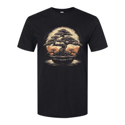 Bonsai Tree And The Rising Sun In Japan Design Softstyle® CVC T-Shirt