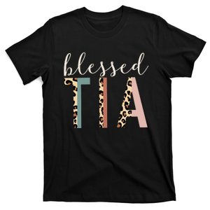 Blessed Tia Aunt Cute Leopard happy mother's day T-Shirt